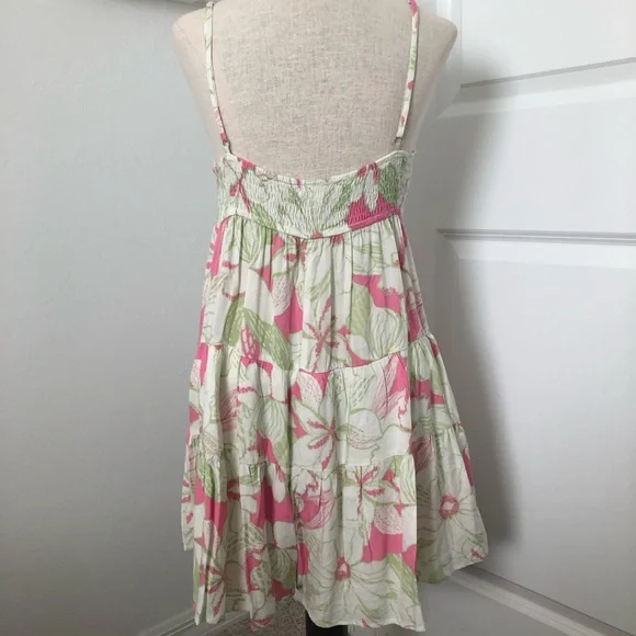 Promesa Floral Pink and Green Skort Sundress - Picture 2 of 6
